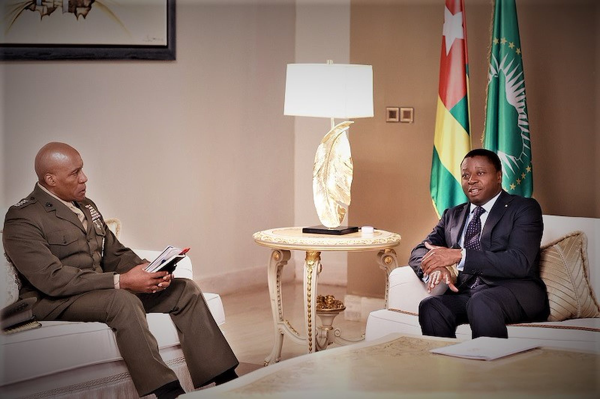 U.S. Marine Corps Gen. Michael Langley, commander, U.S. Africa Command, met with President Faure Gnassingbé of Togo.