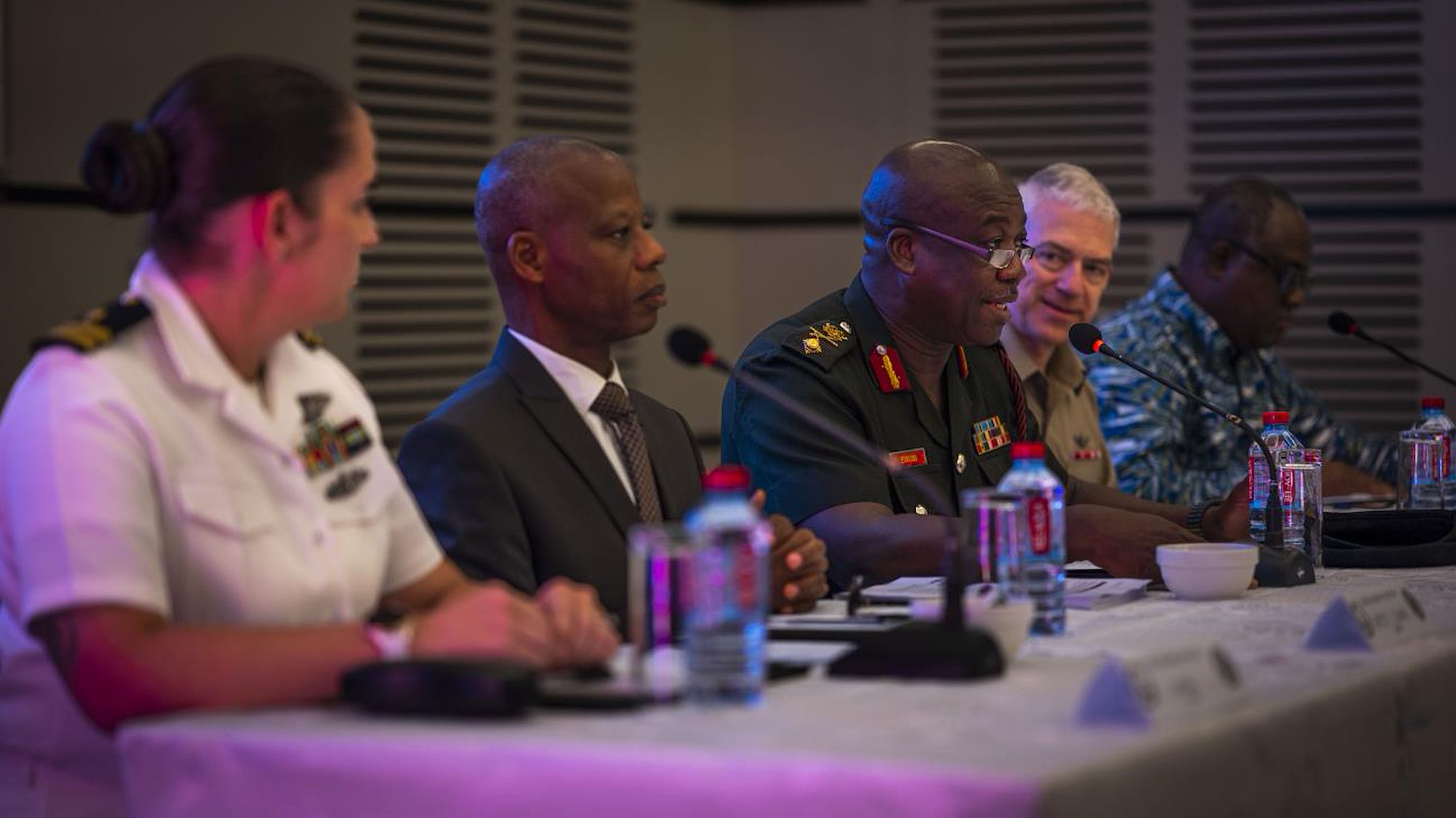 A panel of key leaders in Africa’s counter-Malaria efforts answer questions from entomologists and medical professionals at the Africa Malaria Task Force (AMTF) conference, July 17, 2023.