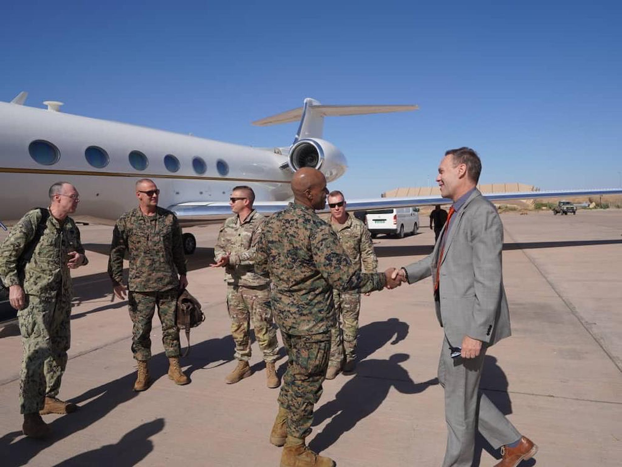 U.S. Marine Corps General Michael Langley and Sergeant Major Michael Woods visit Chad on January 9-10, 2024