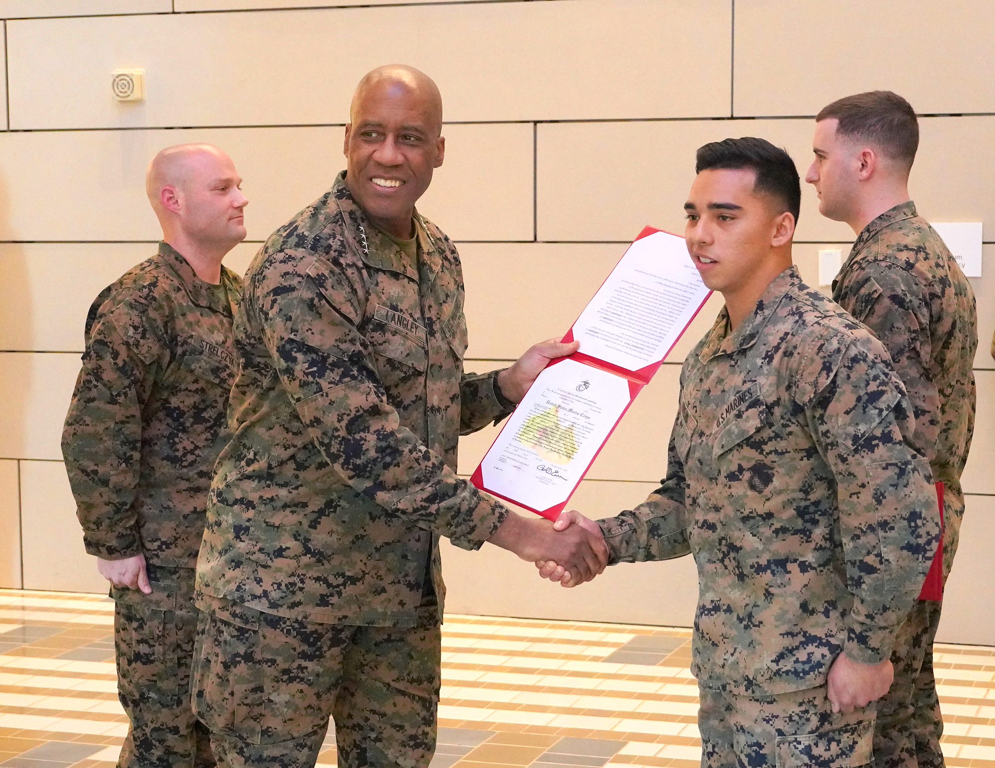 U.S. Marine Corps General Michael Langley and Sergeant Major Michael Woods visit Chad on January 9-10, 2024