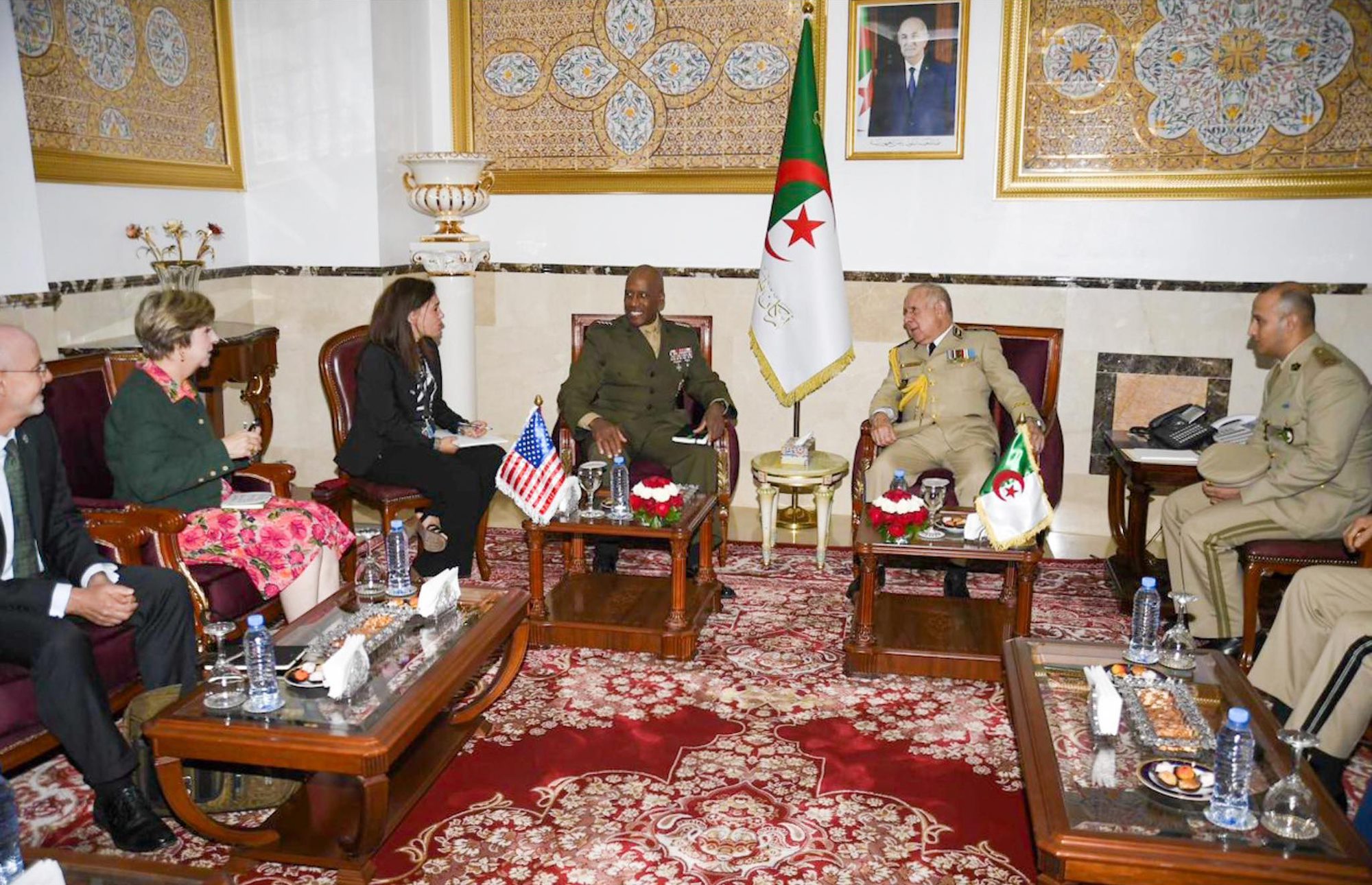 General Saȉd Chanegriha, General Langley and Ambassador Aubin discussed global and regional issues, emphasizing shared perspectives. 