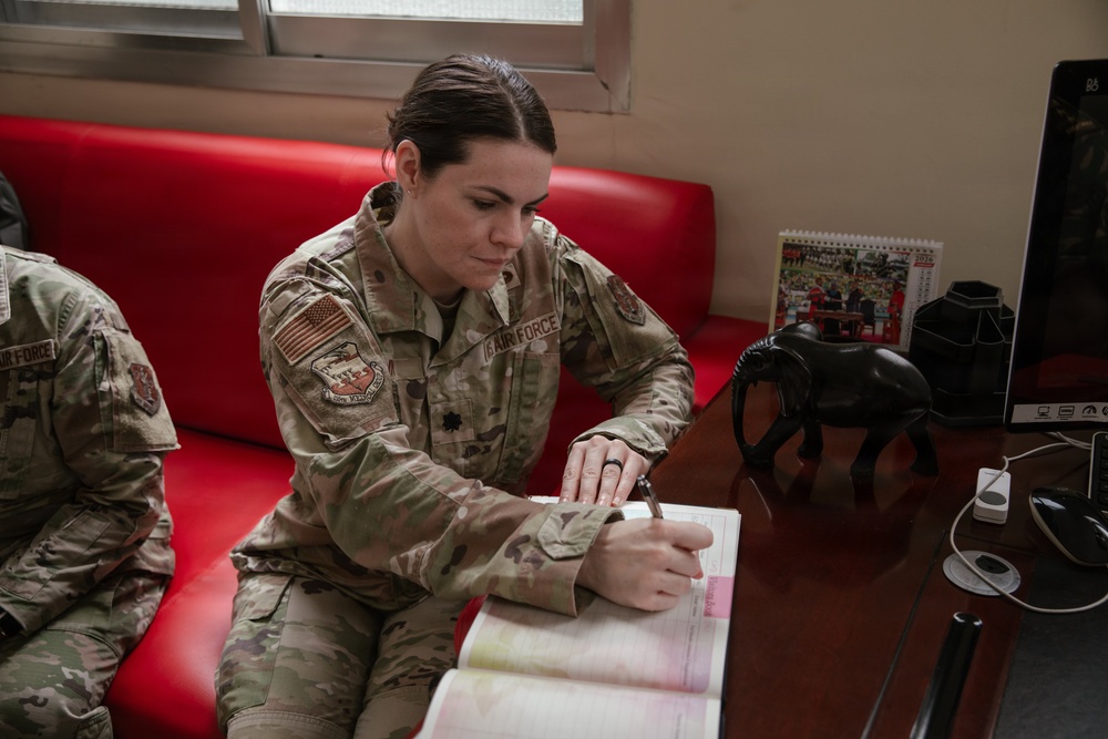 US medical professionals receive an orientation of Lugalo Military Hospital during Justified Accord 2026