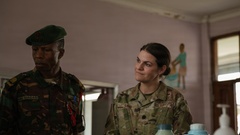 US, Tanzania military medical professionals visit pediatric patients during JA26